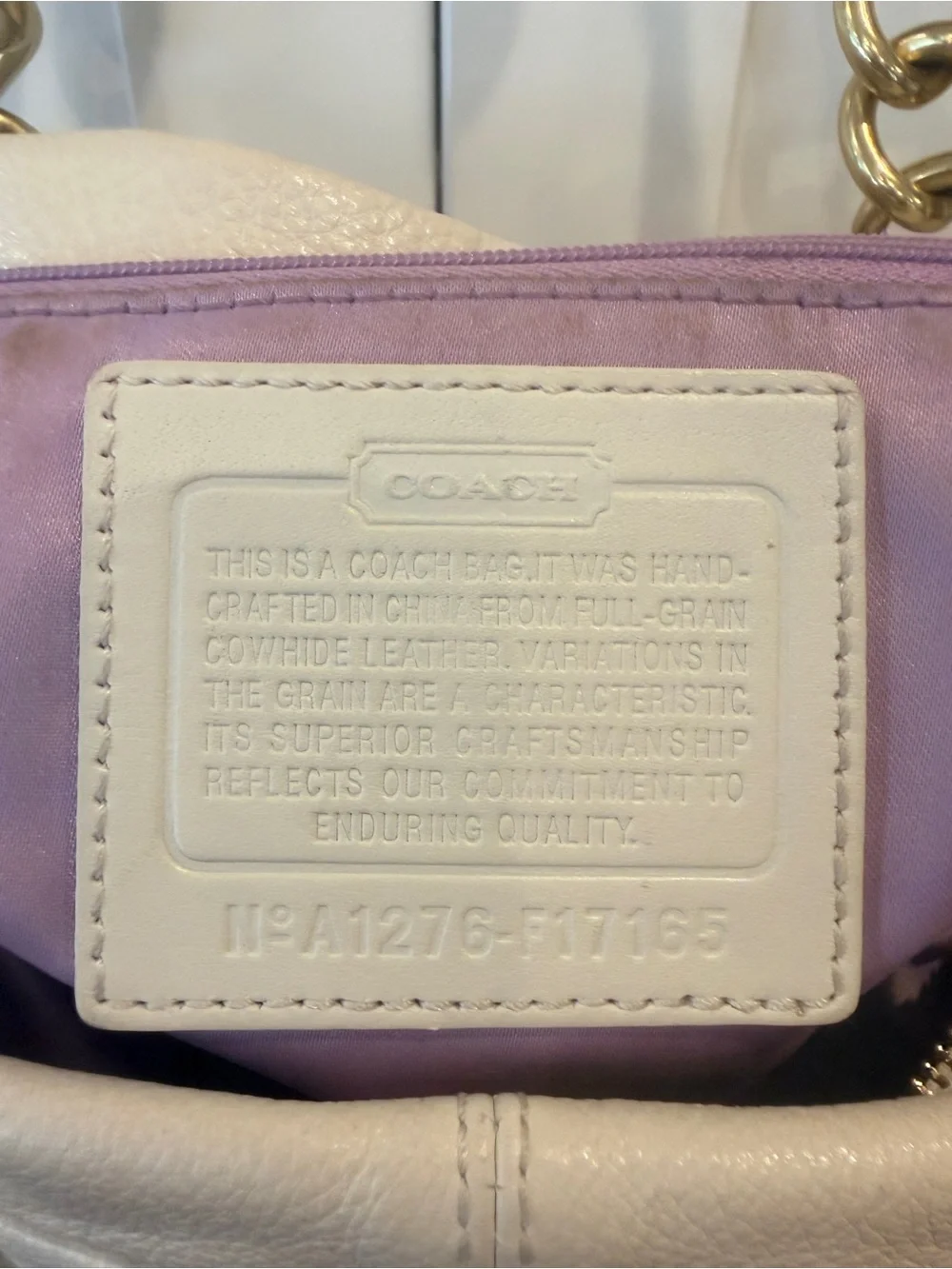 Vintage Y2K White Coach Bag